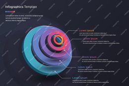 لایه باز مراحل اینفوگرافی سه بعدی کسب و کار