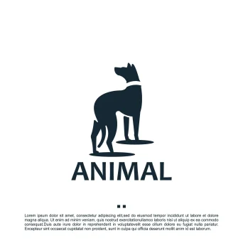 طراحی لوگوی تصویری حیوان به شکل گرگ نماد قدرت و امنیت