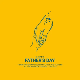 طراحی وکتور دست پدر و فرزند - روز پدر مبارک