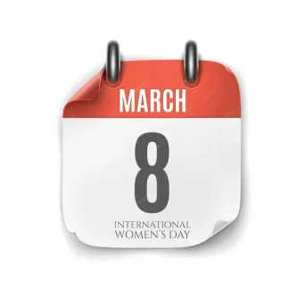 طراحی وکتور تقویم تاریخ 8 مارس روز جهانی زن روز مادر