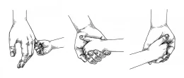 طراحی مجموعه دست کودک و مادر کودک و پدر
