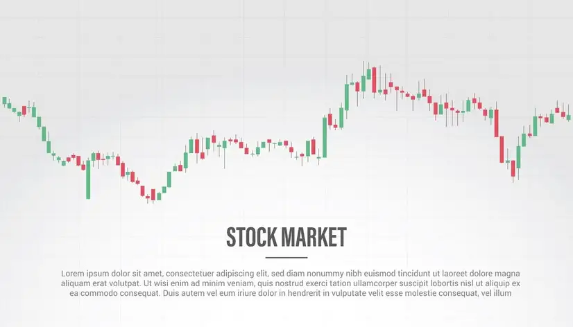 وکتور نمودار سهام استوک مارکت