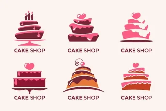 وکتور طراحی کیک های خوشمزه مناسب فروشگاه کیک و شیرینی و قنادی