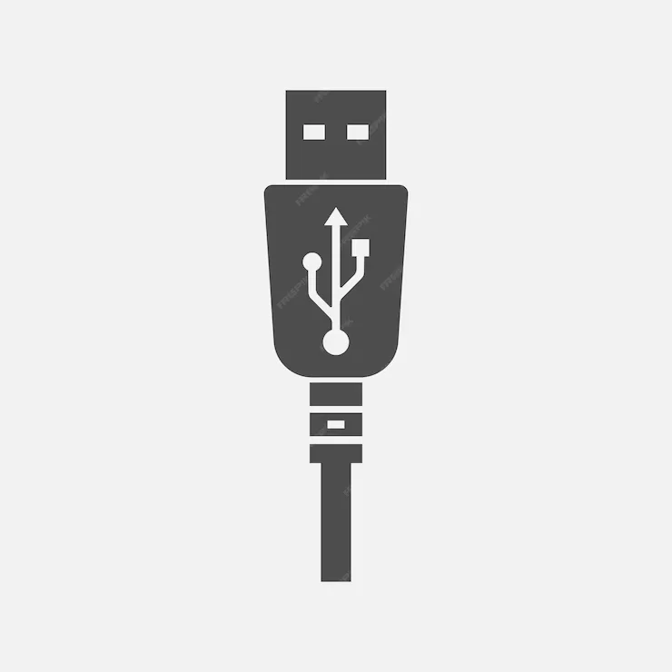 وکتور تصویر نماد پلاگین شارژ USB